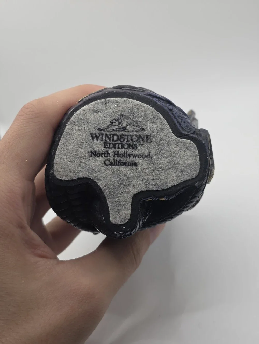 Vintage Windstone Editions Young Coiled Dragon Peacock Purple Blue M Pena 1988